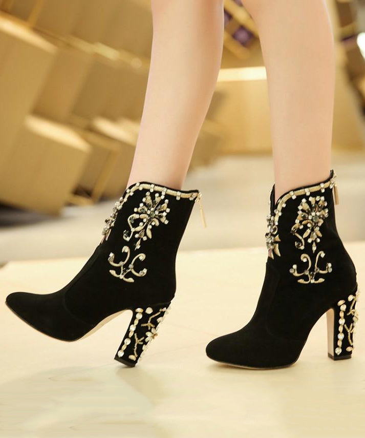 A Vintage Style Boots with Delicate Timeless Details