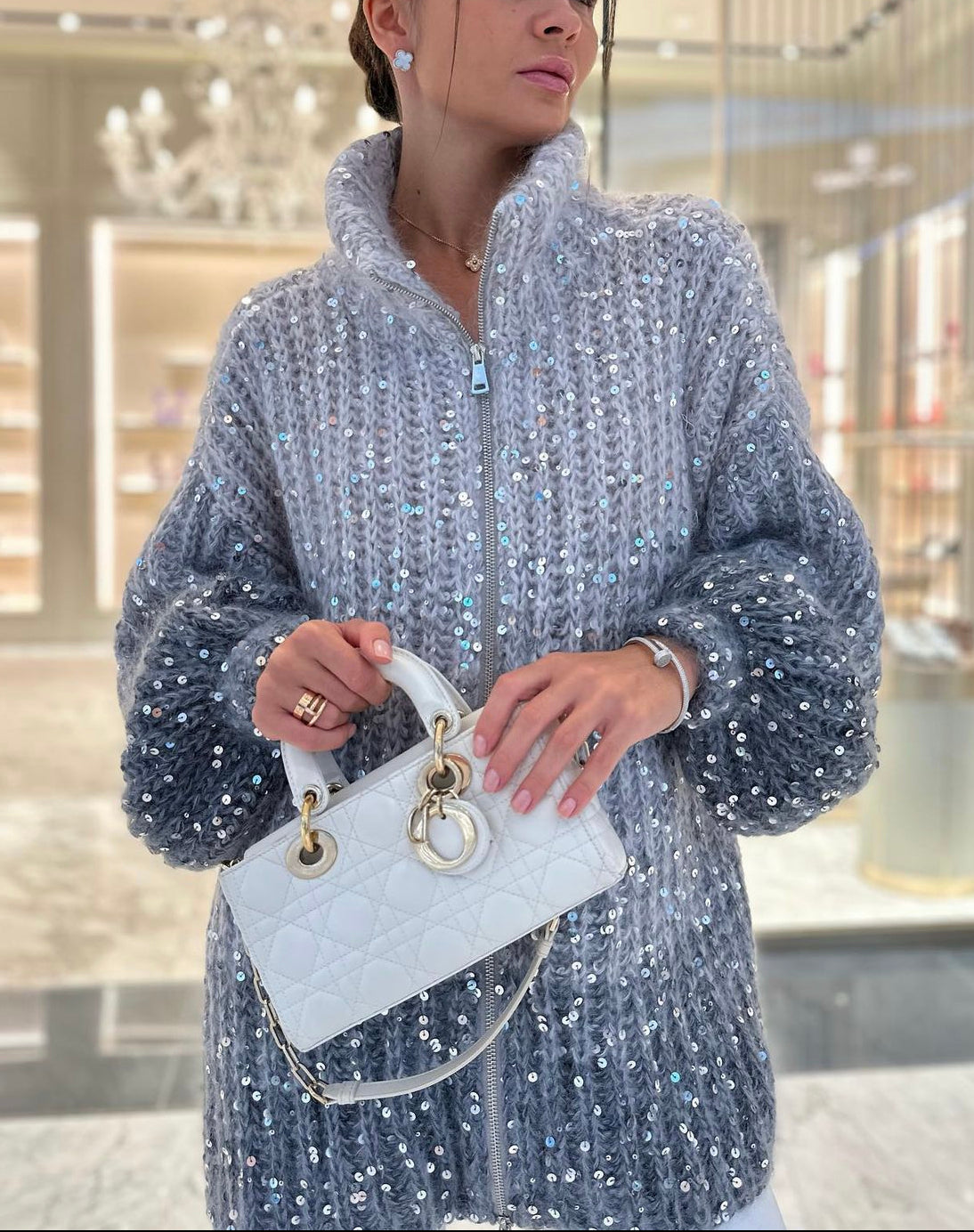 A Vintage Style Sweater with Delicate Timeless Details