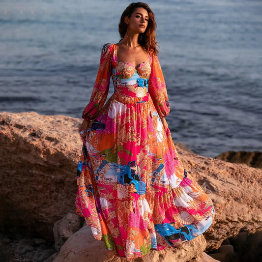 color Swimsuit and skirt
