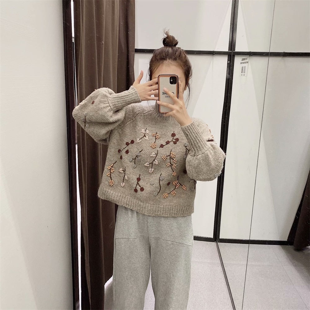 A Vintage Style Sweater with Delicate Timeless Details