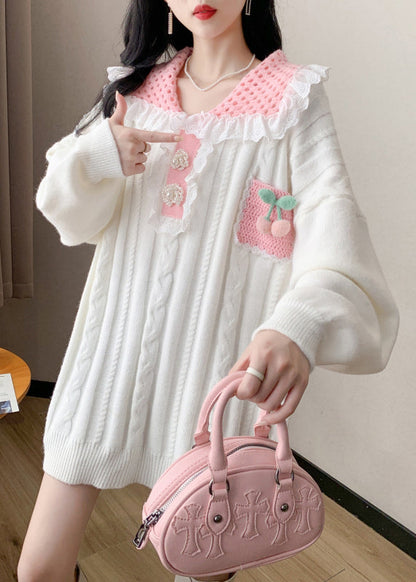 A Vintage Style Sweater with Delicate Timeless Details
