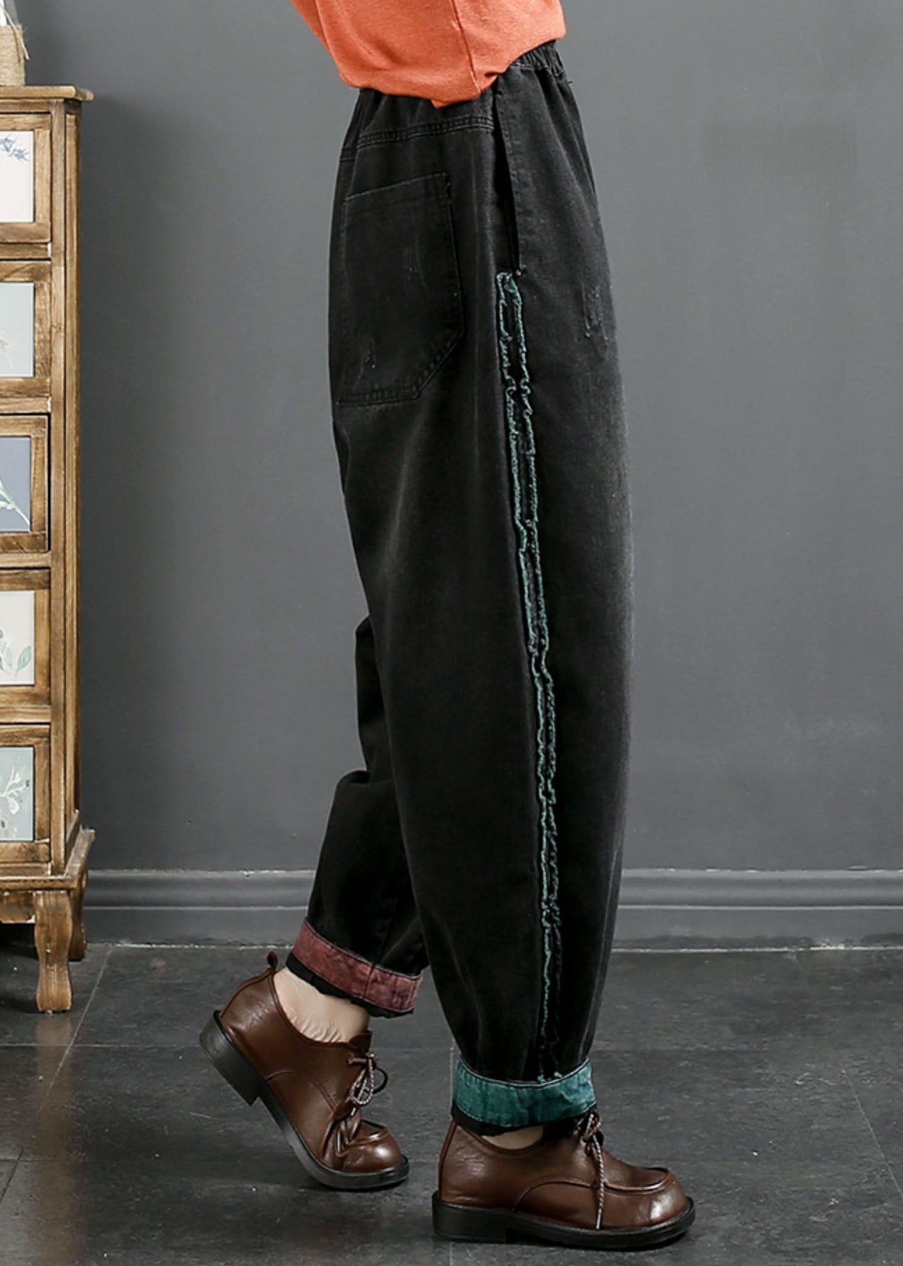A Vintage Style Pants with Delicate Timeless Details