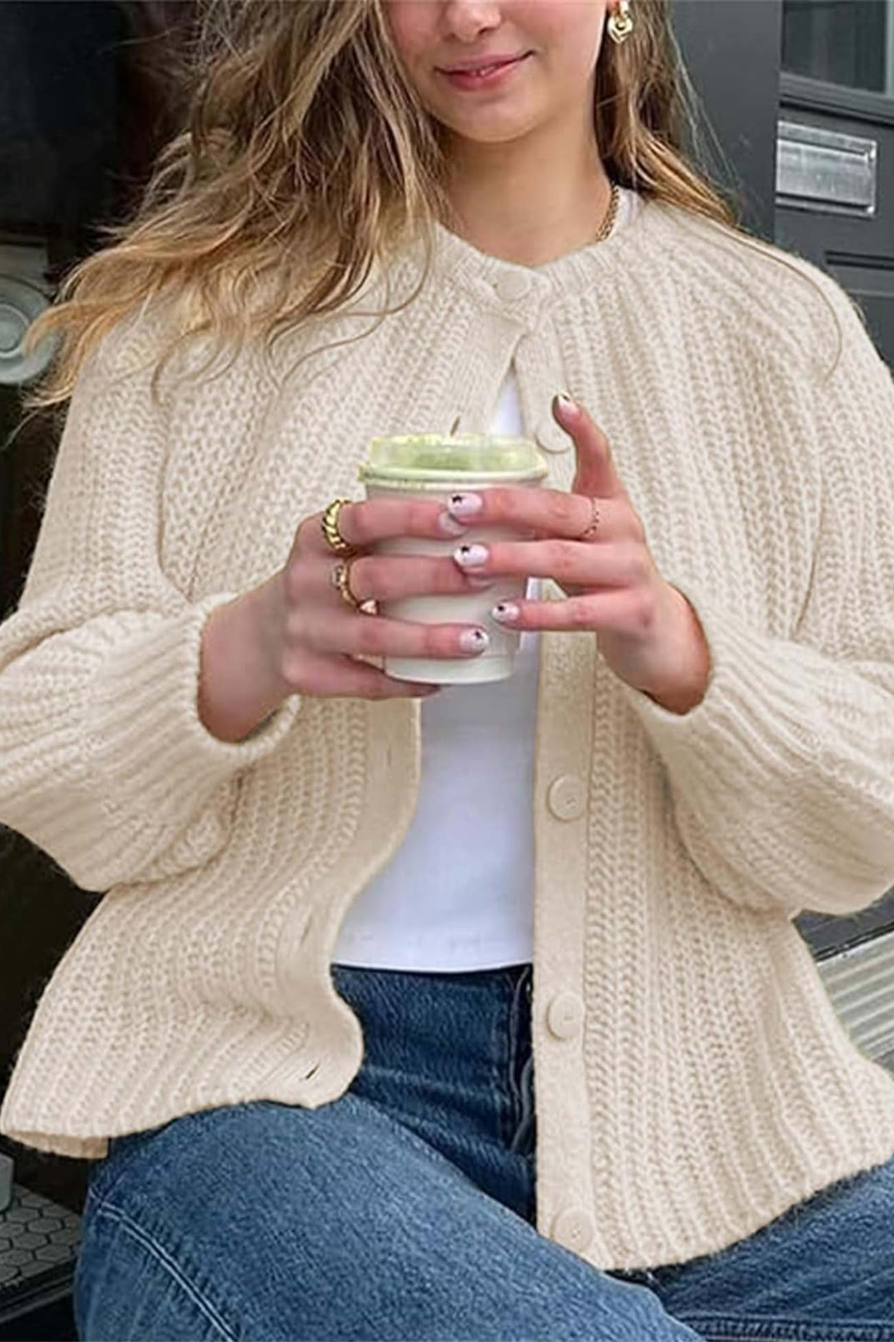 A Vintage Style Cardigan with Delicate Timeless Details