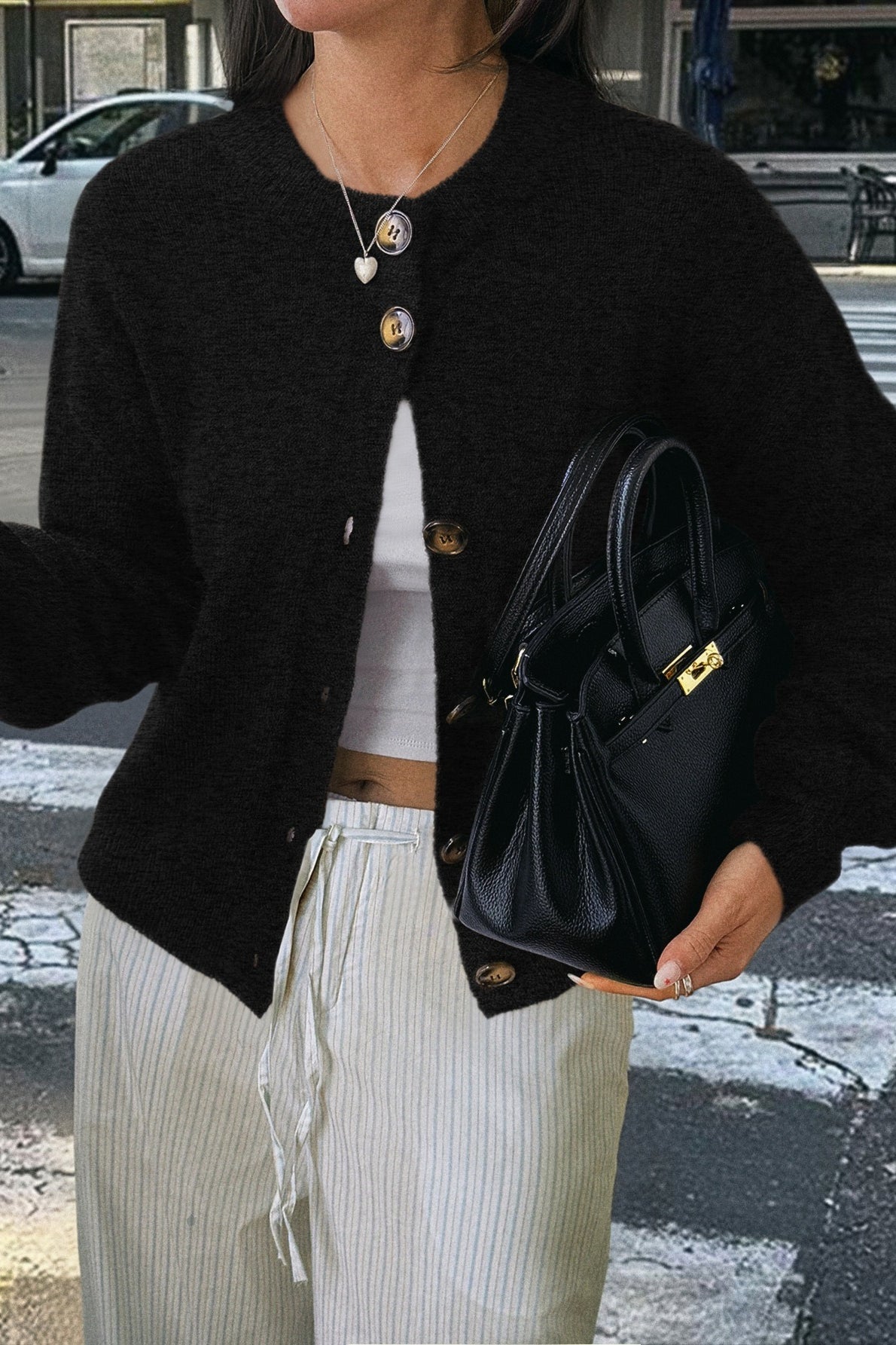 A Vintage Style Cardigan with Delicate Timeless Details