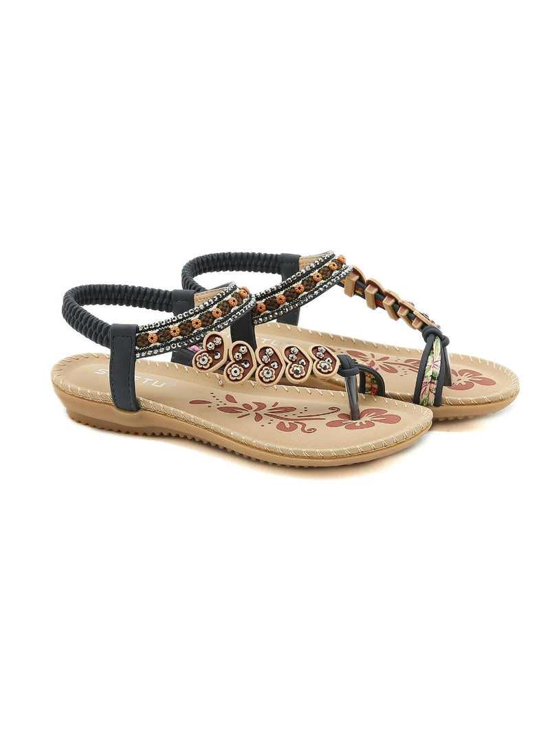 A Vintage Style Sandals with Delicate Timeless Details