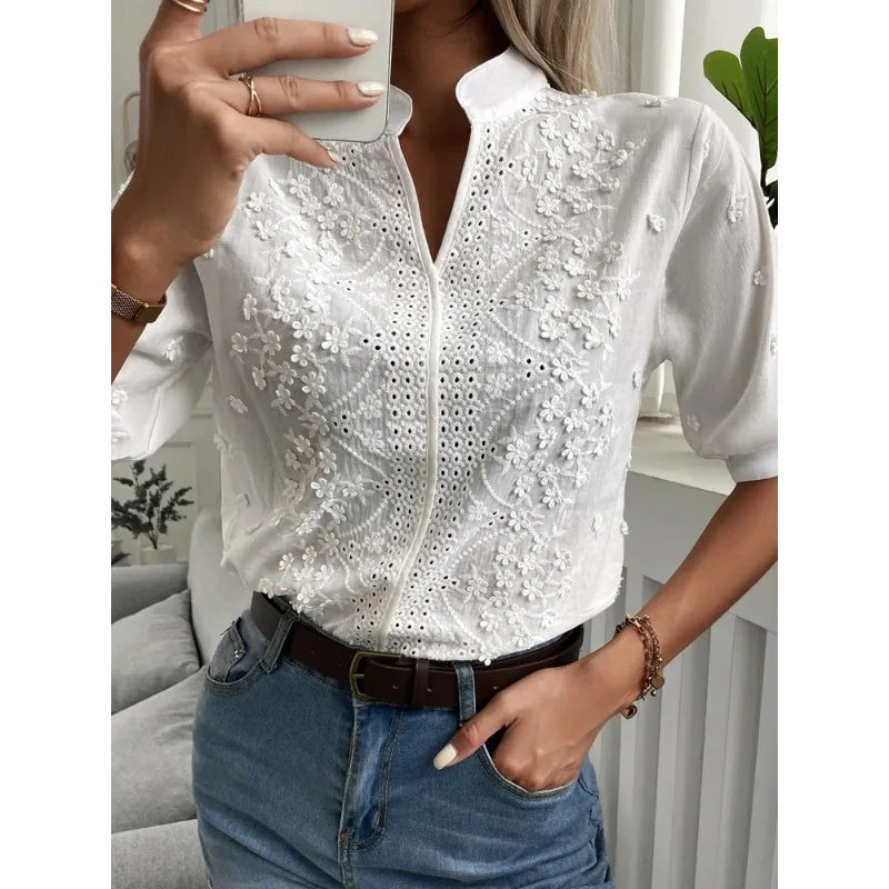 A Vintage Style Blouse with Delicate Timeless Details