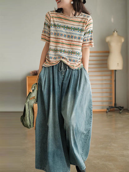 A Vintage Style Pants with Delicate Timeless Details