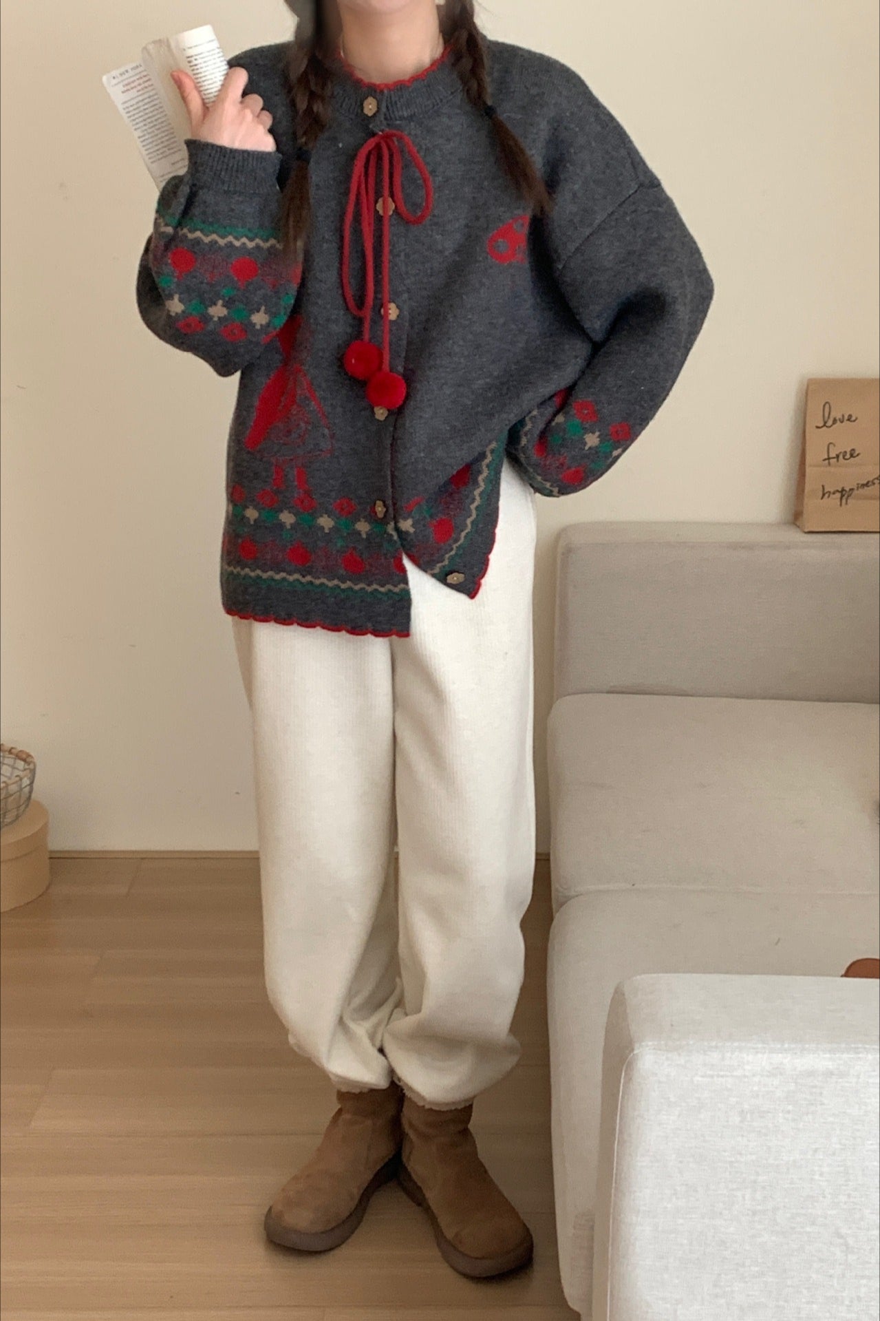 Classic Vintage Cardigan with a Flattering Fit