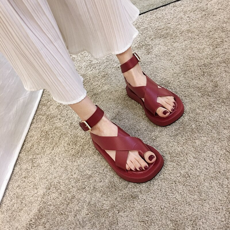 A Vintage Style Sandals with Delicate Timeless Details