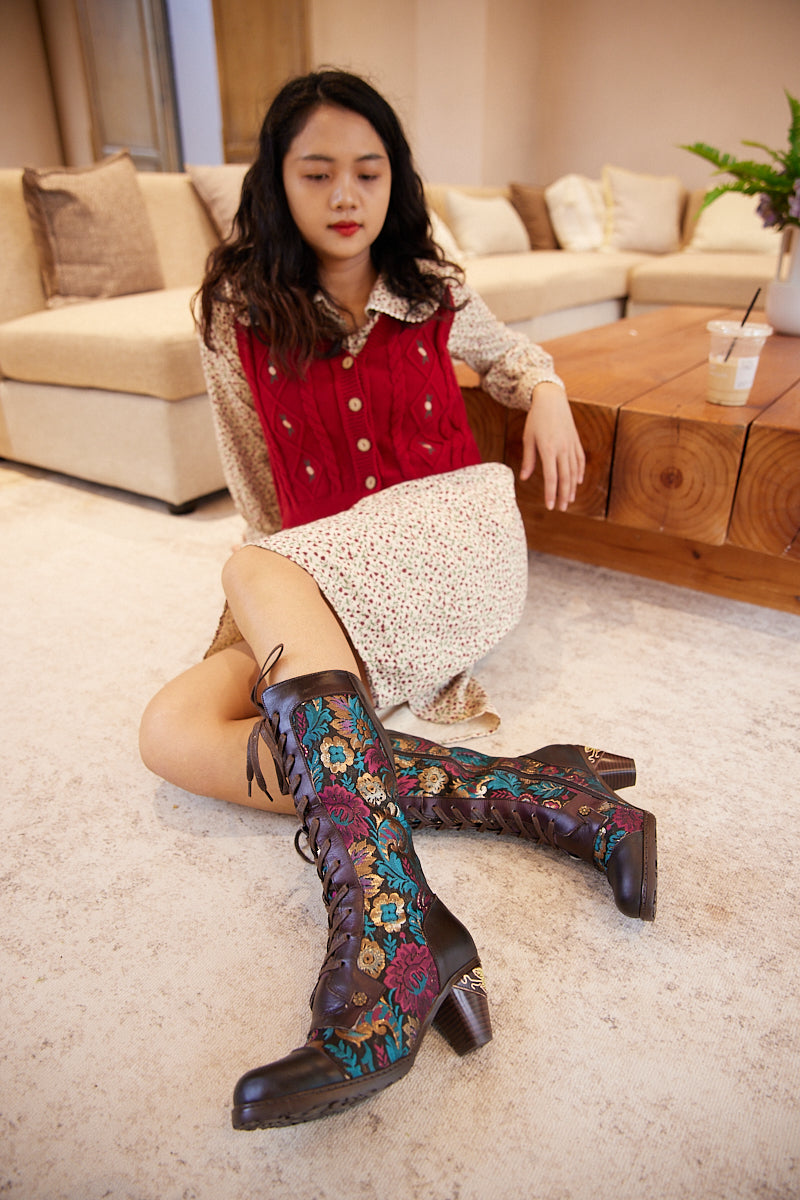 A Vintage Style Boots with Delicate Timeless Details