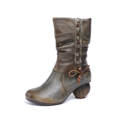 A Vintage Style Boots with Delicate Timeless Details