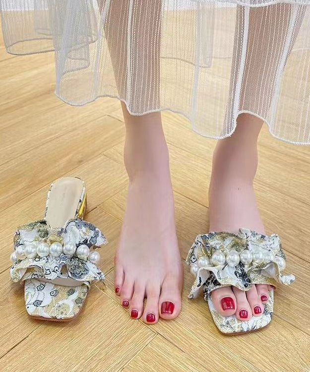 A Vintage Style Sandals with Delicate Timeless Details