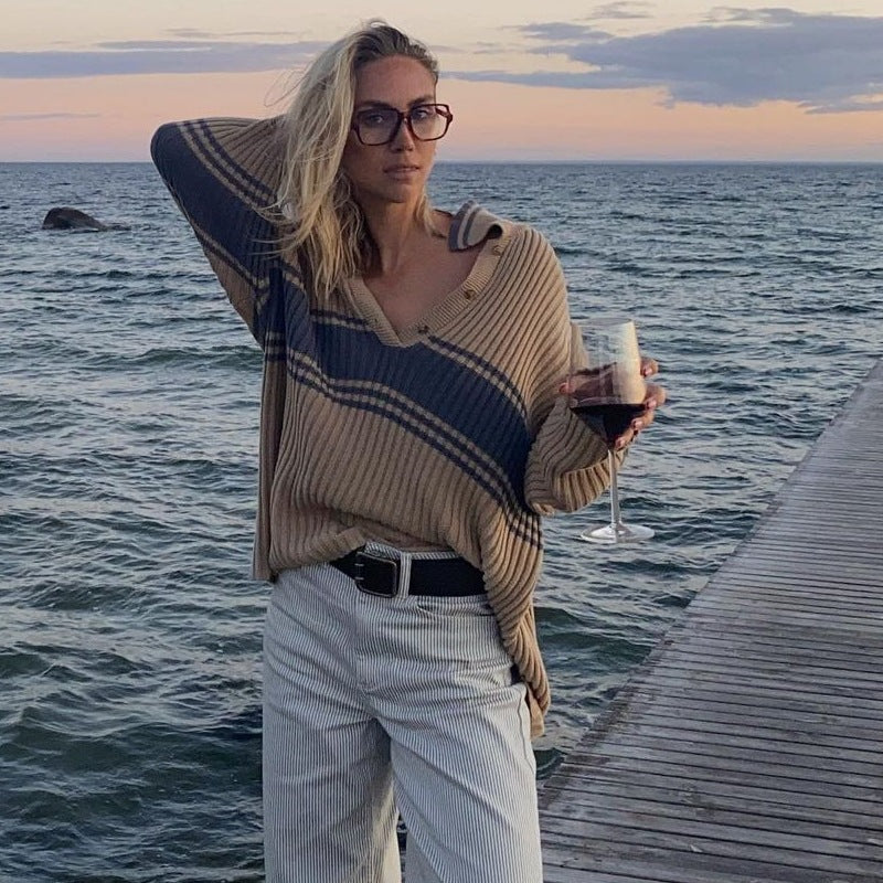 A Vintage Style Sweater with Delicate Timeless Details