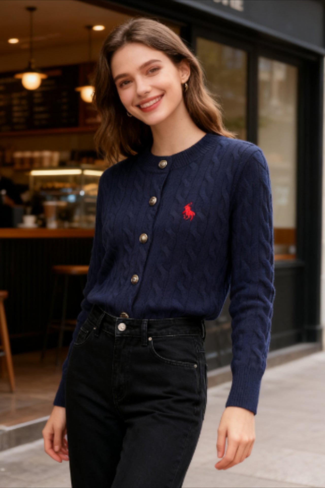 Well Tailored Cardigan with a Graceful Silhouette