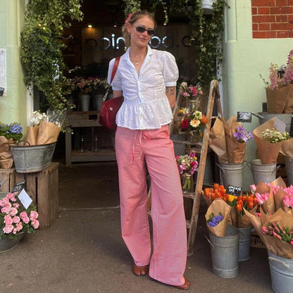 A Vintage Style Pants with Delicate Timeless Details