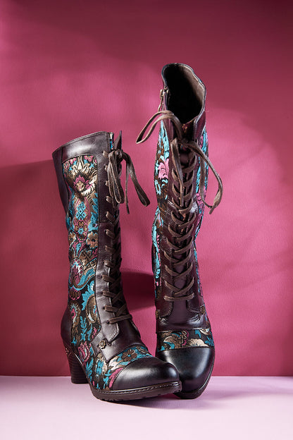 A Vintage Style Boots with Delicate Timeless Details