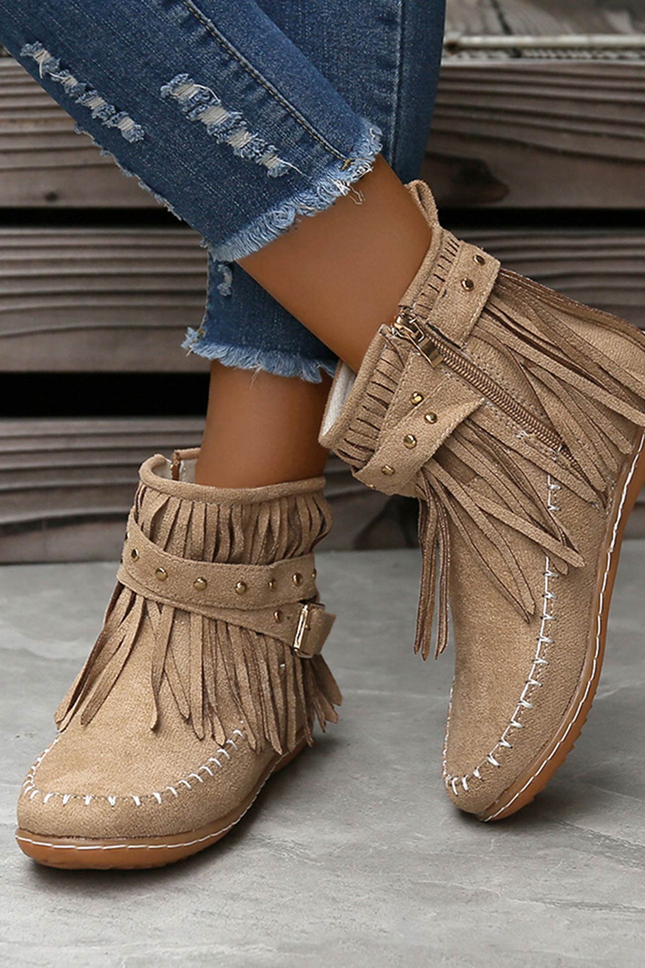 A Vintage Style Boots with Delicate Timeless Details