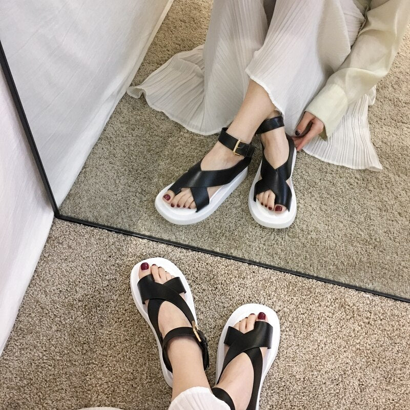 A Vintage Style Sandals with Delicate Timeless Details