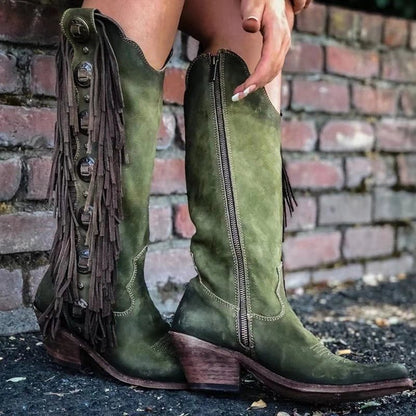 A Vintage Style Boots with Delicate Timeless Details