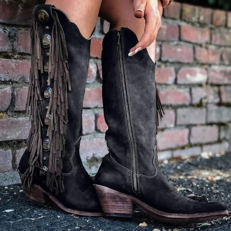 A Vintage Style Boots with Delicate Timeless Details