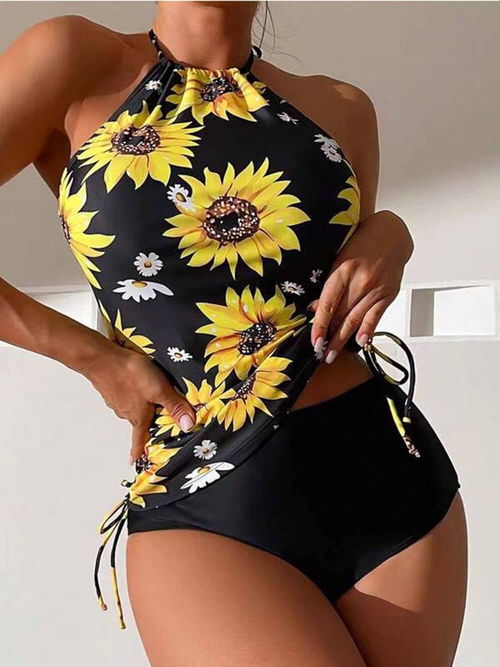A Vintage Style Tankini with Delicate Timeless Details