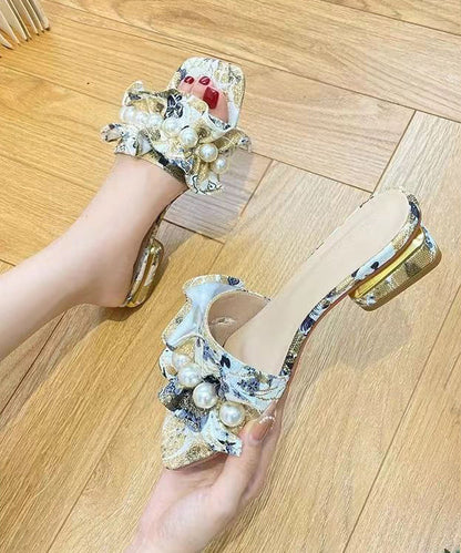 A Vintage Style Sandals with Delicate Timeless Details