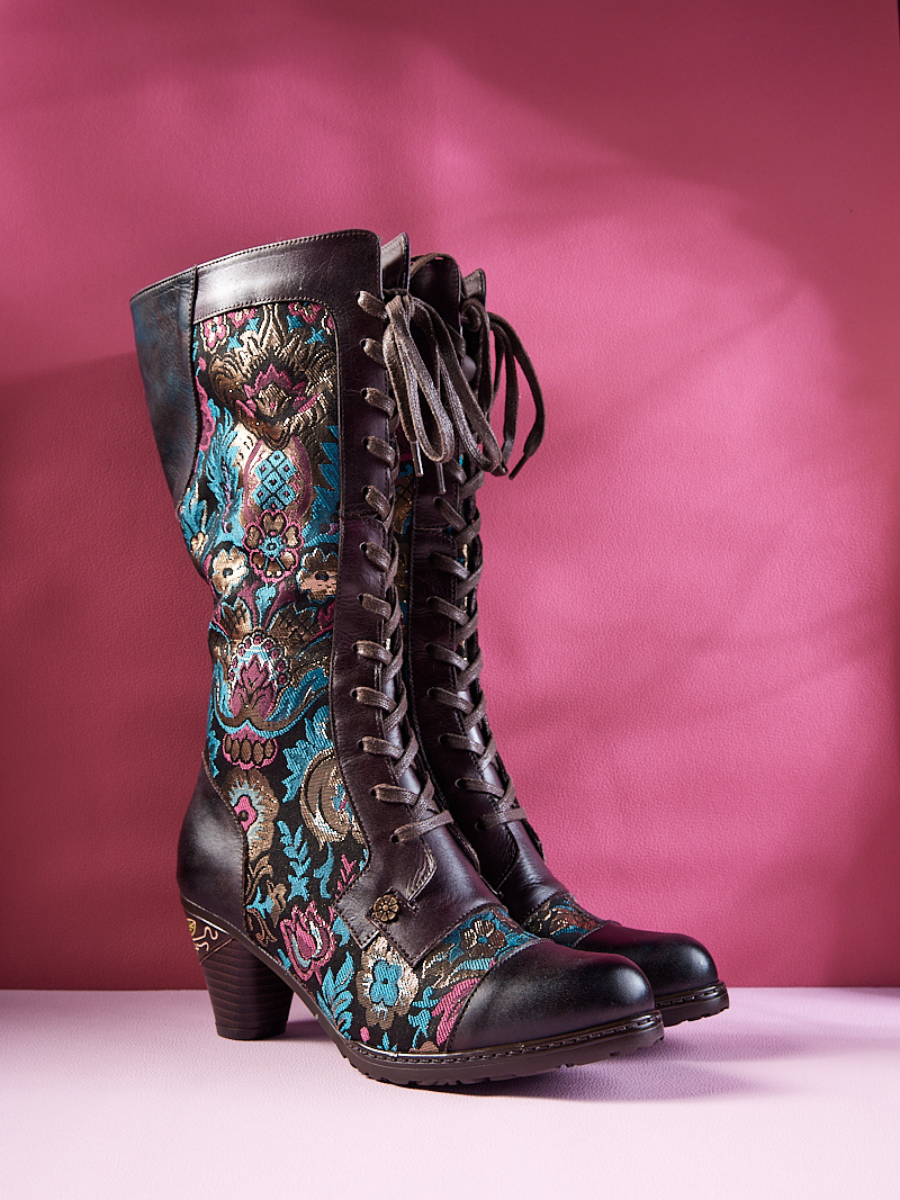A Vintage Style Boots with Delicate Timeless Details