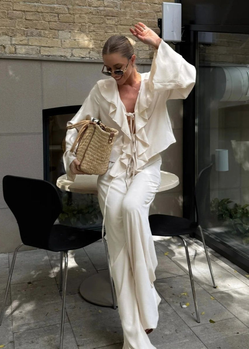 A Vintage Style Pants with Delicate Timeless Details