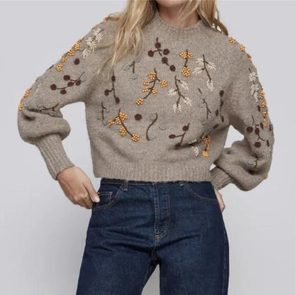 A Vintage Style Sweater with Delicate Timeless Details