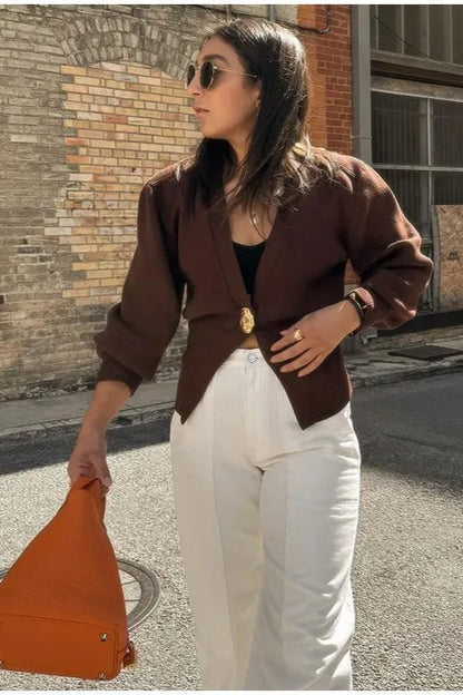 Classic Vintage Cardigan with a Flattering Fit