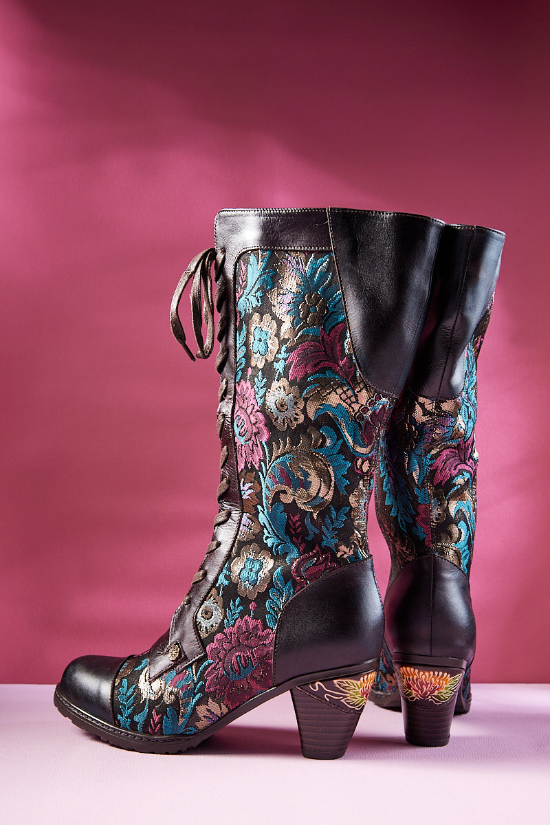 A Vintage Style Boots with Delicate Timeless Details