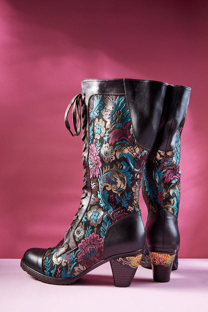 A Vintage Style Boots with Delicate Timeless Details