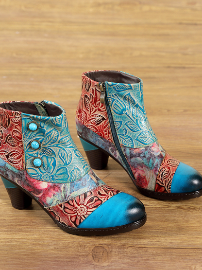 A Vintage Style Boots with Delicate Timeless Details