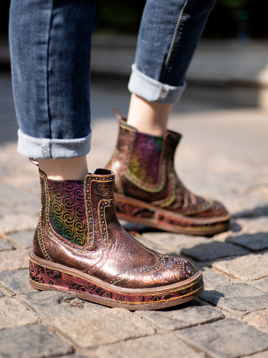 A Vintage Style Boots with Delicate Timeless Details
