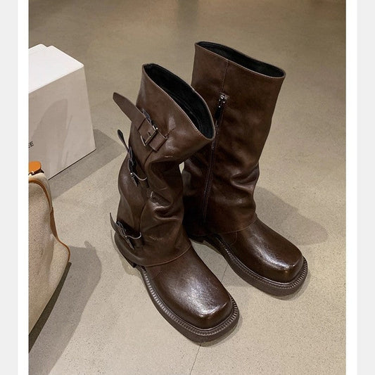 A Vintage Style Boots with Delicate Timeless Details
