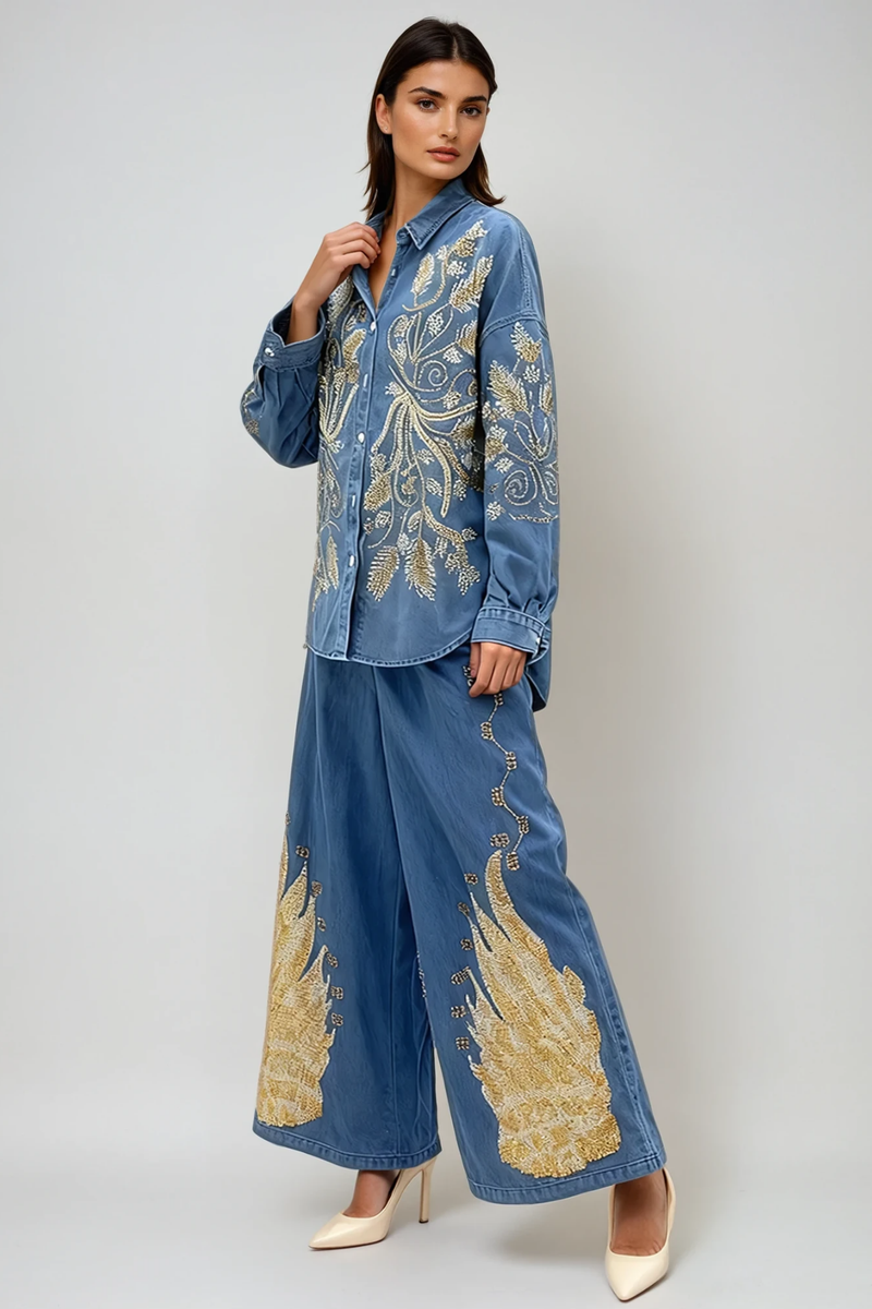 A Vintage Style Pants with Delicate Timeless Details