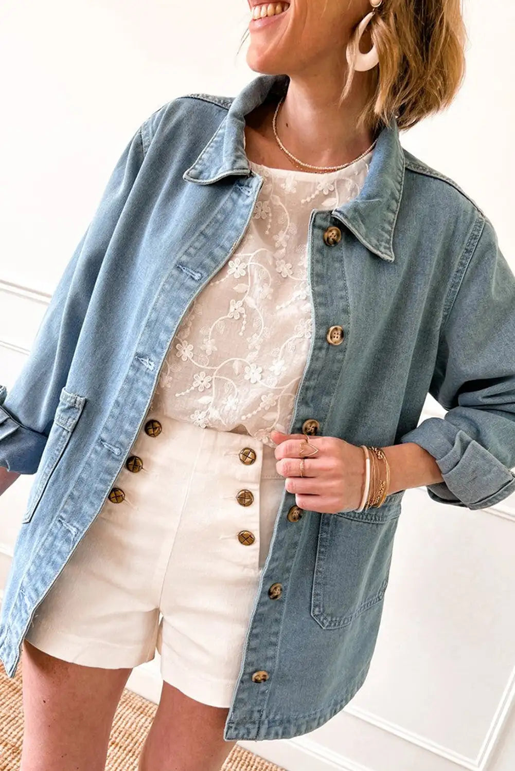 A Vintage Style Jacket with Delicate Timeless Details