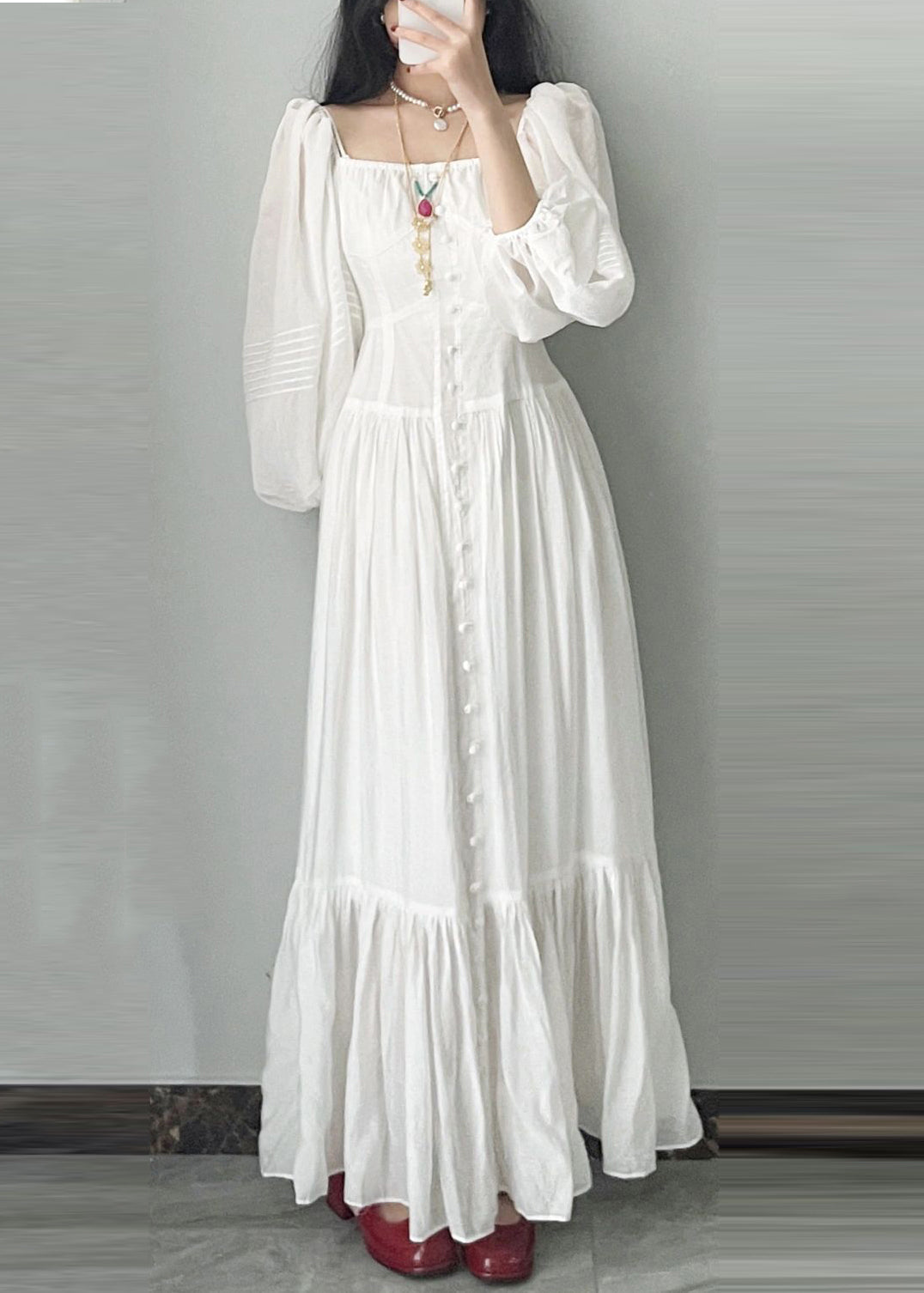 A Vintage Style Dress with Delicate Timeless Details