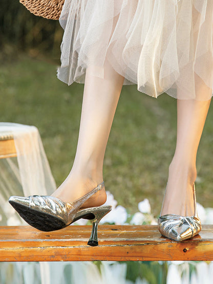 A Vintage Style Sandals with Delicate Timeless Details