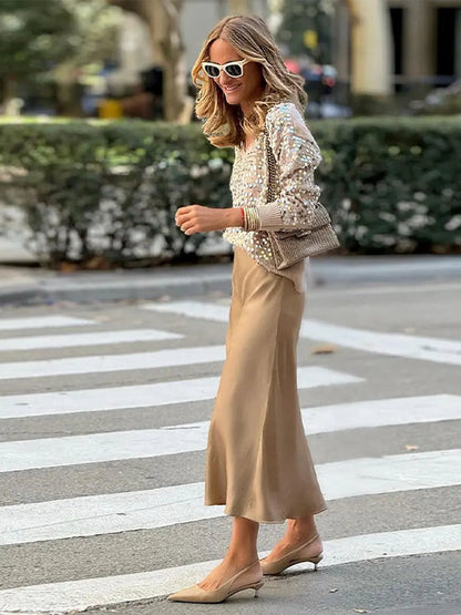Well Tailored Pullover with a Graceful Silhouette